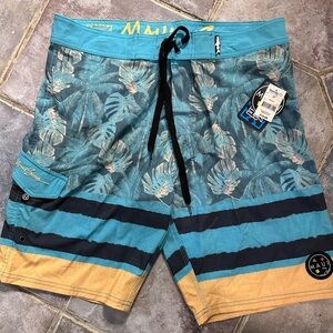 Maui and Sons NEW Board Swim Trunks Shorts Men’s Size 34